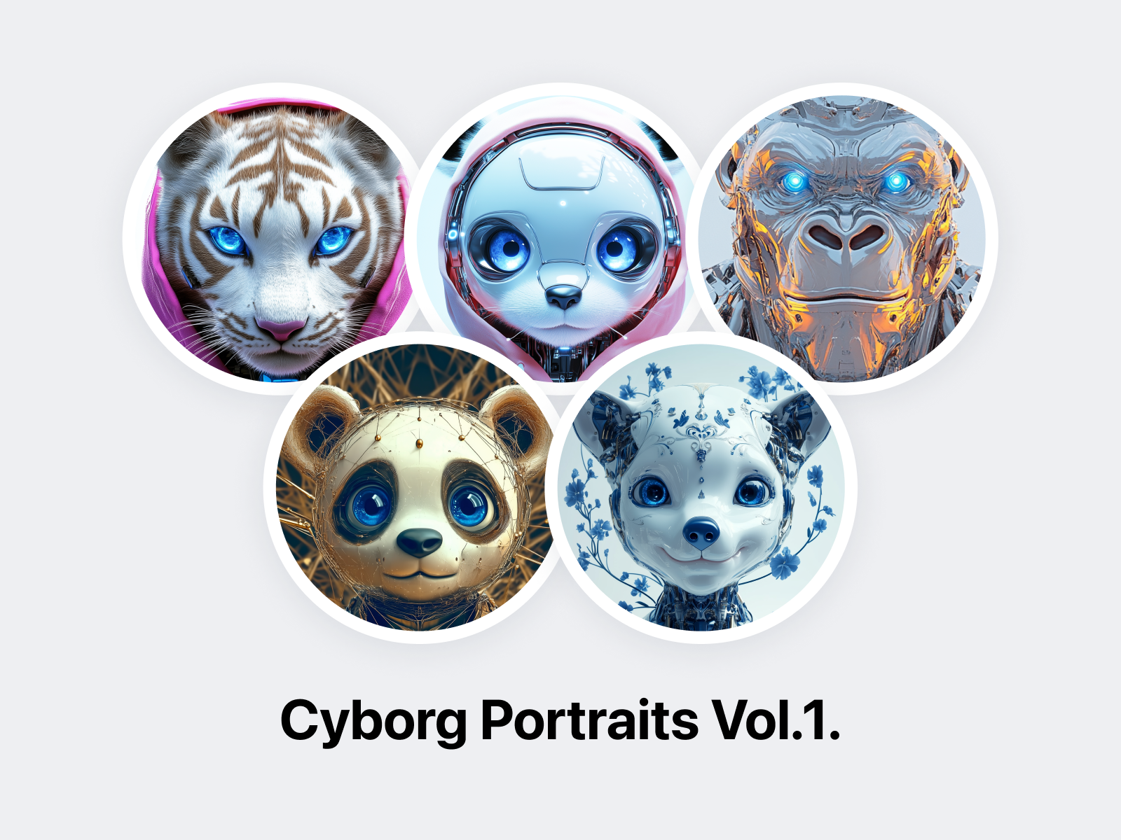 Cyborg Portraits Vol.1. ai aiart cute figma midjourney portaits