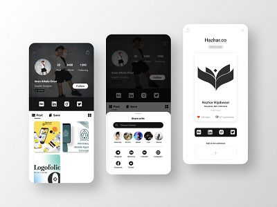 Portofolio App | Daily UI Challenge 010 (Sharing Content) product design ui