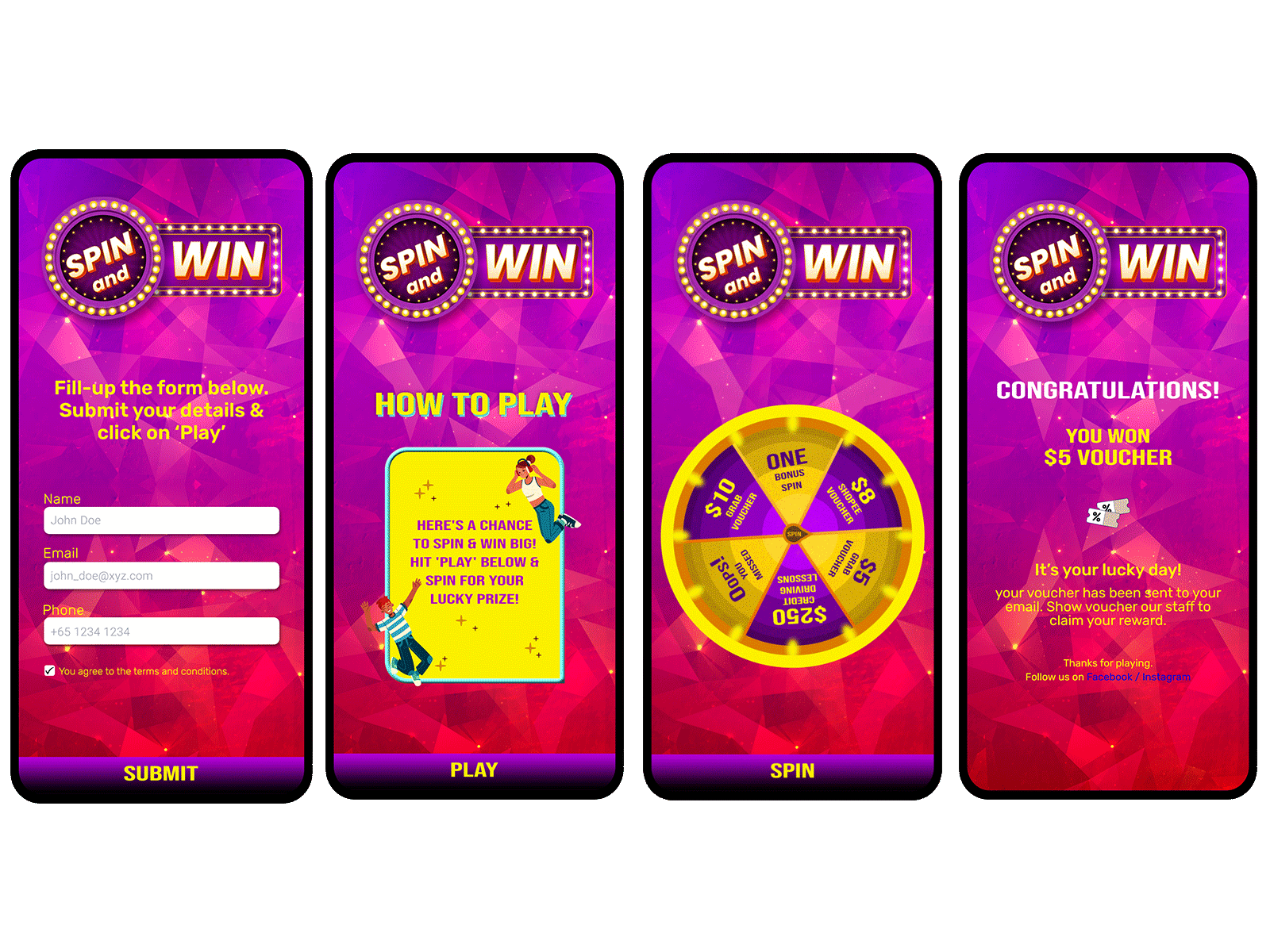 Spin and Win game brand engagement branding customer engagement customer retention digital marketing digital voucher evoucher gamification loyalty program luck game online gamification online marketing online platform spin and win voucher