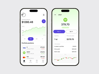 Stock Trading App design finance fintech interface invest app investment mobile stocks stocks app trading trading app ui ux