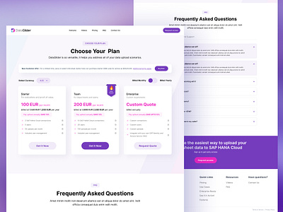 Web Design - Pricing for DataGlider 👑 design page price pricing ui ux web design website