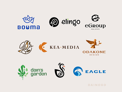 Bird Logos & Marks | Vol 2 - Minimalist & Creative Logo animal logo bird bird logo bird logos branding creative logo dainogo dove logo eagle eagle logo logo logo collection logo design logo portfolio logofolio mark minimalist logo modern logo swan logo symbol