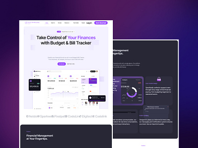 Fintech Landing Page design fintech fintech landing page fullpage hero landing landingpage saas ui uidesign uxdesign