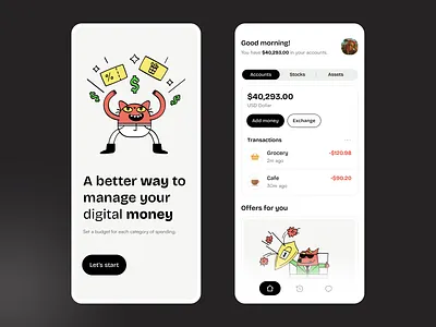 Online Banking App app bank banking banking account banking app banking card credit card design financial fintech fintech app mobile banking money transfer onboarding online banking product ui ux visual identity wallet
