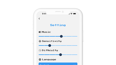 Game setting UI graphic design settings ui ui007 ux