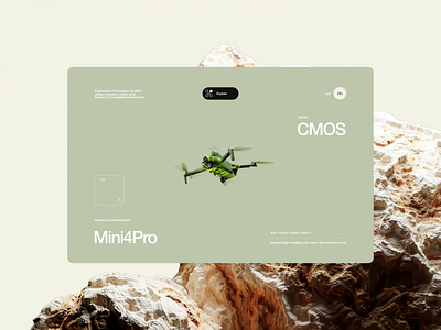 Mini4Pro Website Concept 3d animation drone graphic motion page product ui uixux user experience user interface ux web web design website