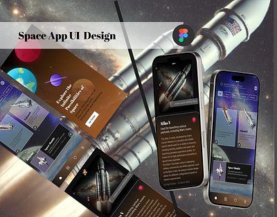 Space Application UI Design app figma space app ui