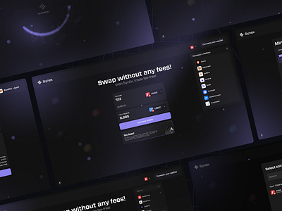 Synex - DEX Platform 🔥 ai app binance bitcoin blockchain bridge bybit crypto dex dex platform exchange graphic design product product design swap ui user experience user interface design ux web app