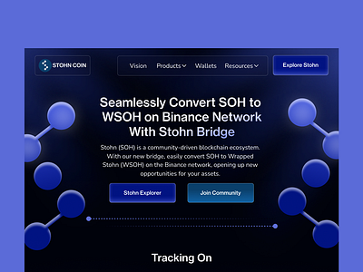 Hero Section: Stohn Coin Website landing page landing page design product design ui design ux design web3 web3 project design website design