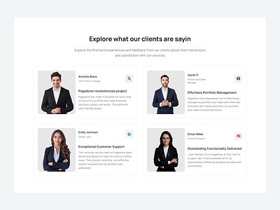 Testimonial Grid cards carousel design client feedback client testimonials customer reviews quote design testimonial section ui user feedback