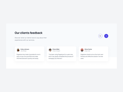 Basic testimonial cards carousel design client feedback client testimonials customer reviews quote design testimonial section ui user feedback