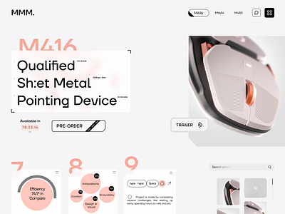 MMM - Qualfied Sheet Metal Pointing Device device landing page smart ui design ux design webdesign