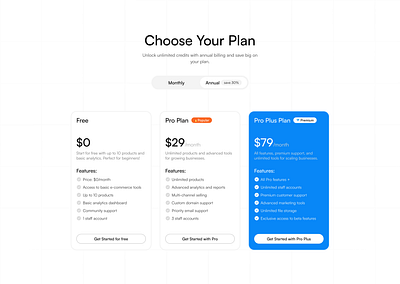 SaaS Pricing Page b2b clean ecommerce finance modern plan pricing pricing page saas web design website