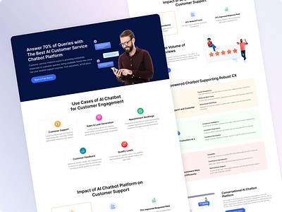 Chatbot - Lead Generation Landing Page ai website chatbot chatbot design chatbot pages chatbot website google landing page landing page landing page design lead new ui web web ui webpage webpage ui website website design website ui