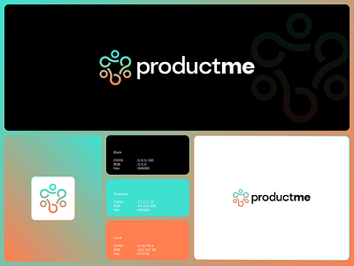 Productme Logo abstract agency branddesign branding brandwave design designer gradient graphic design logo logos symbol tech technology logo ui vector