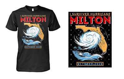 Hurricane Milton Update Shirt design illustration