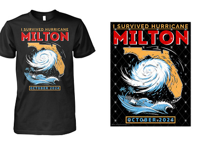 Hurricane Milton Update Shirt design illustration