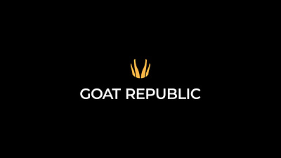 GOAT REPUBLIC branding clean clothing design fitness goat gold grid horns identity lettering logo minimal republic simple streetwear type white