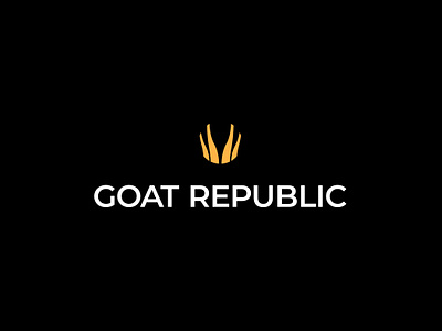 GOAT REPUBLIC branding clean clothing design fitness goat gold grid horns identity lettering logo minimal republic simple streetwear type white