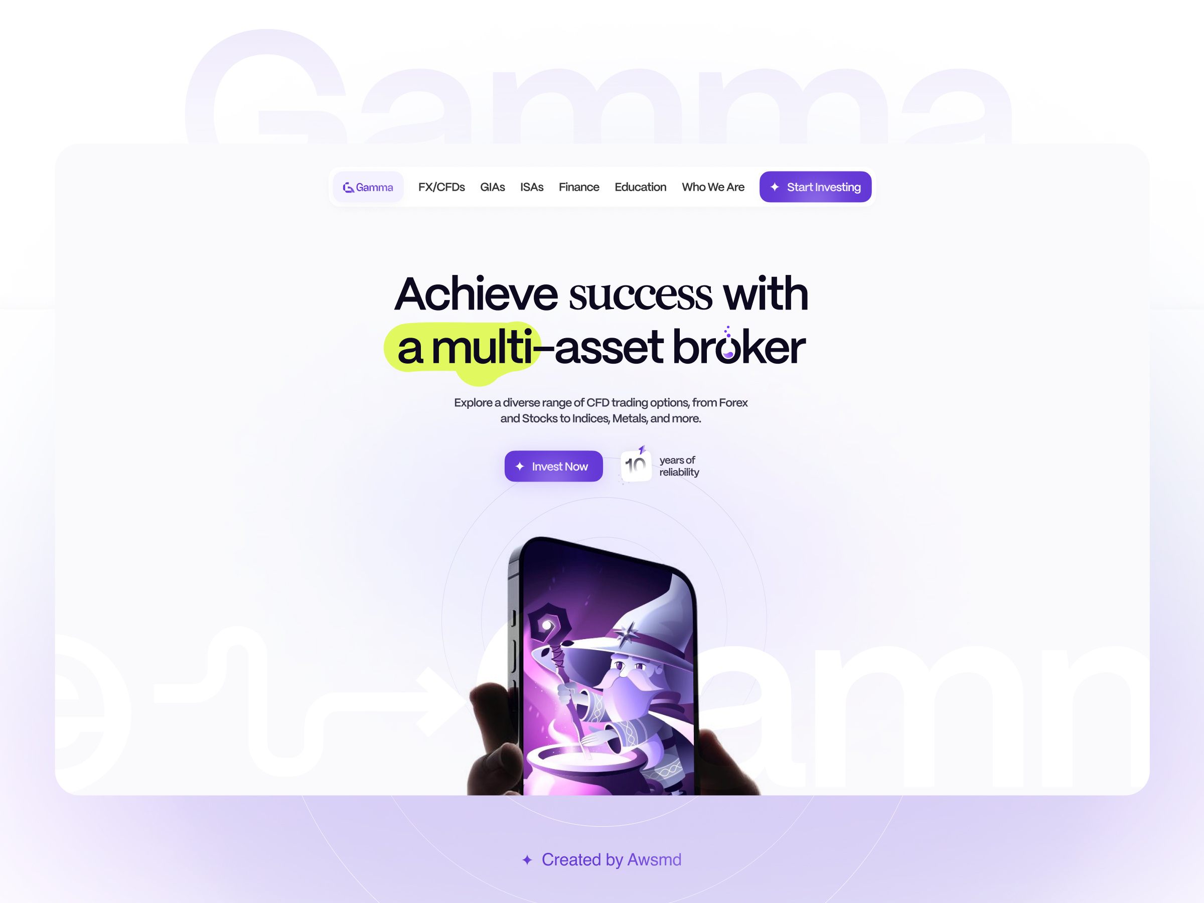 Gamma - Broker Platform by Sam Halpert for Awsmd on Dribbble