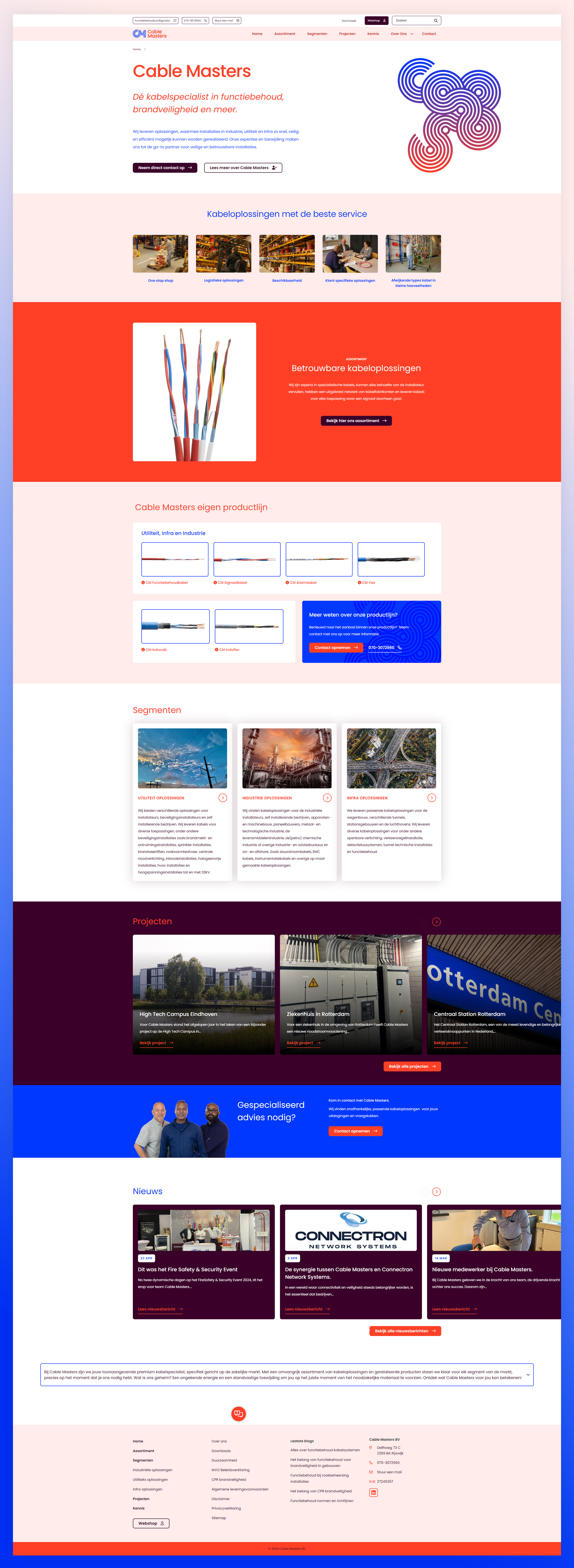 Website Redesign en Digitale Strategie voor Cable Masters branding cables logo ui ux