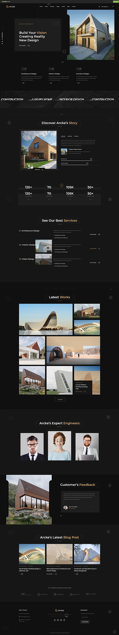 Arcke - Architecture & Interior Design HTML5 Template