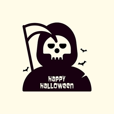 Halloween reaper t-shirt design abstract bat branding cartoon design flag flat graphic design halloween happy illustration october reaper scary skull t shirt vector vimpaire