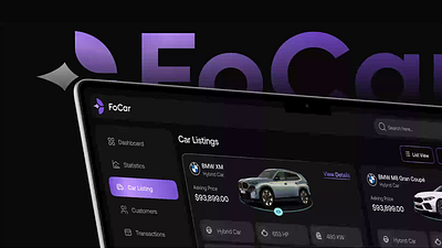 Focar Case Study ShowReel - SaaS & UX UI Design animation auto motive automotive car dealership car sales managment car ui casestudy dashboar focar focotik focotik agency rent a car saas sales optimization sales uiux ui ui design ux design