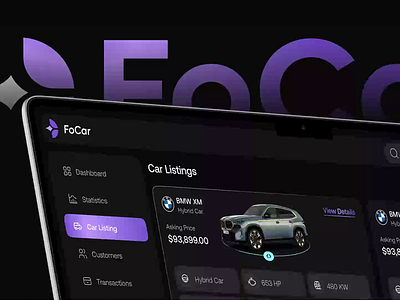 Focar Case Study ShowReel - SaaS & UX UI Design animation auto motive automotive car dealership car sales managment car ui casestudy dashboar focar focotik focotik agency rent a car saas sales optimization sales uiux ui ui design ux design