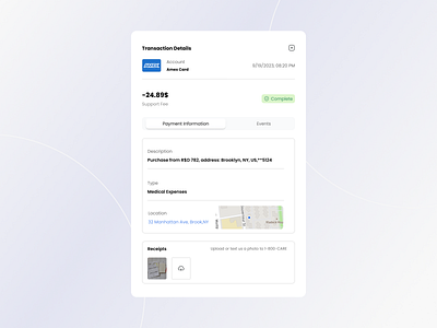 Transaction Details design details receipt ui ux web