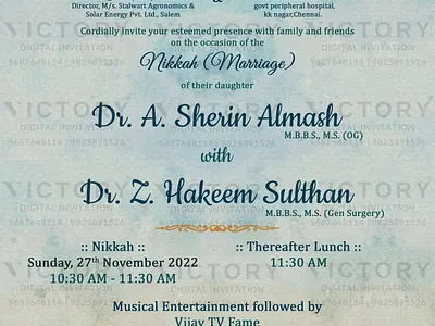 Nikah ceremony card in Asthetic design 1501 graphic design illustration invitation nikah photoshop