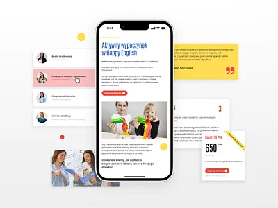 Happy English - website for a language school graphic design webdesign