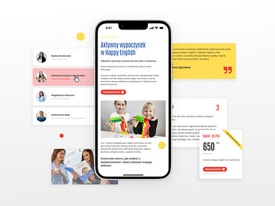 Happy English - website for a language school graphic design webdesign