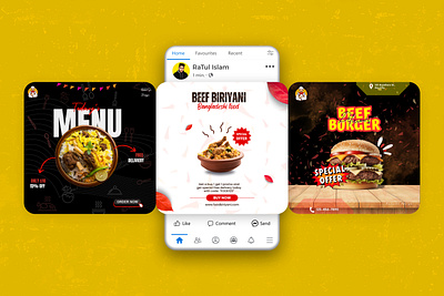 Social media post design for Restaurant ad design facebook design food menu graphic design post design social media post design