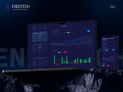 Endotech - AI-driven automated trading animation app app design cryptocurrency design ui uiux web design