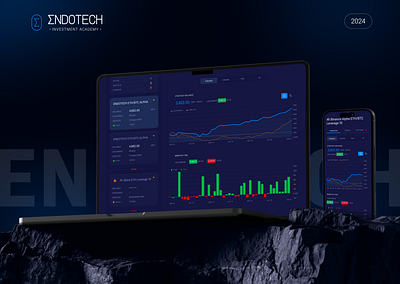 Endotech - AI-driven automated trading animation app app design cryptocurrency design ui uiux web design