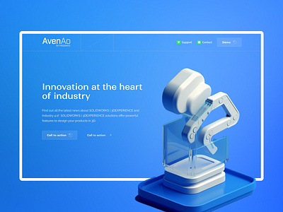 New website design for AvenAo 3d branding graphic design redesign website