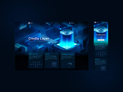 Credia Layer 3d ai animation blender crypto defi depin illustration layer web design web3