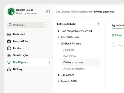 Dashboard accordion brazil collpase dashboard data data table details due diligence hr list ribeirão preto saas sidebar são paulo table tabs tree view