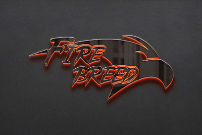 FireBreed Logo branding design graphic design logo mockup neon