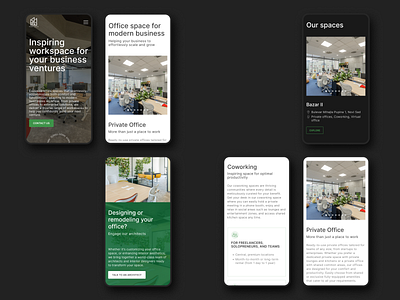 Coworking Space Website Design/Mobile View artdirection blackandwhite branding clean coworkinspace mobileview modern officespace ui ux webdesign websitedesign