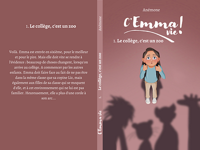 Couverture C'Emma vie ! ado album children children book collège couverture design dessin digital enfant graphic design illustration illustration jeunesse jeunesse littérature livre livre jeunesse