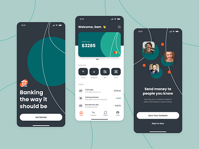 Banking application UI app bank banking design finance interface mobile mobile app online wallet saas transaction ui ux wallet
