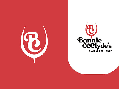 Bonnie & Clyde's bar logo branding cafe custom logo design graphic design illustration logo logo design lounge restaurant logo typography