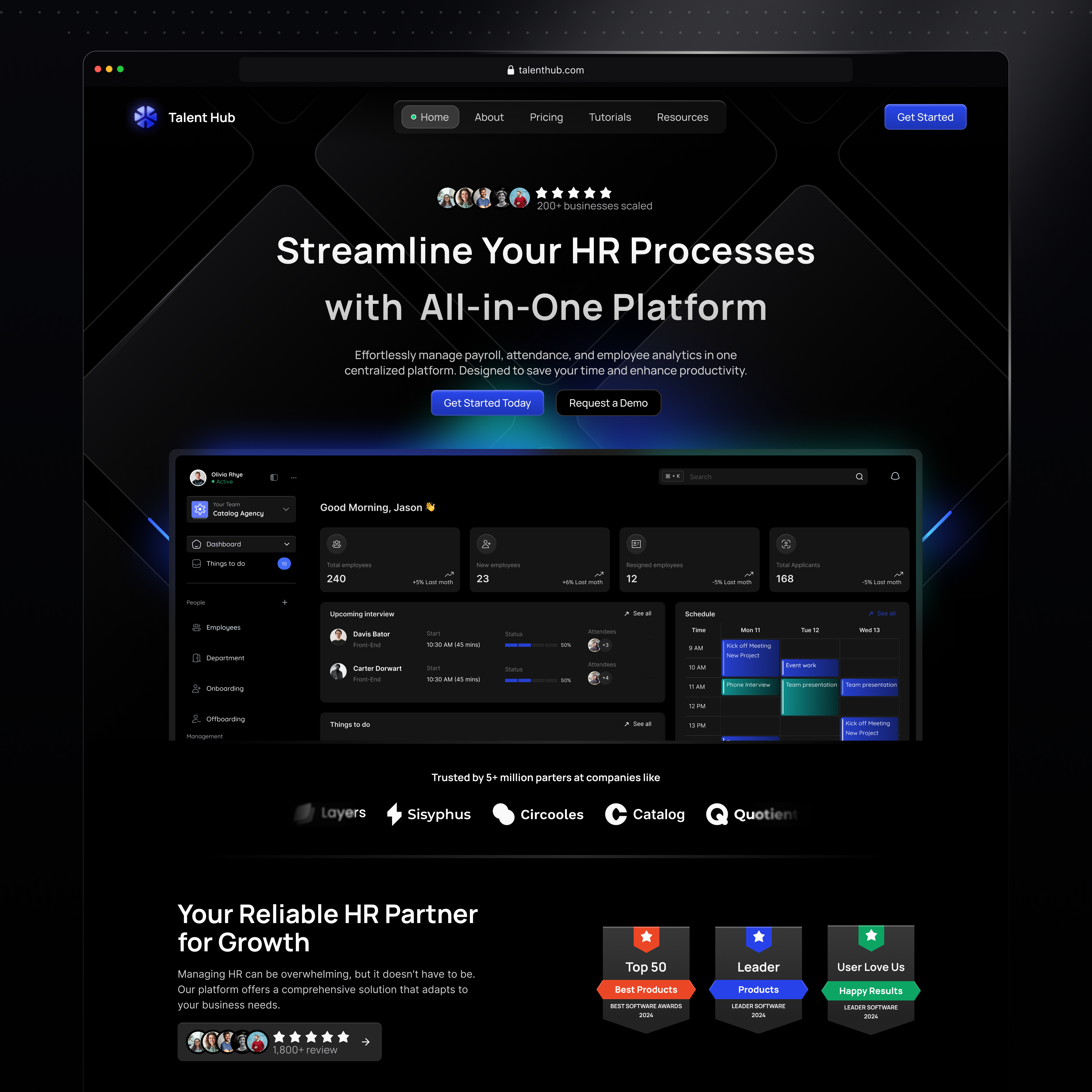 Example of Landing Page Design + Dev (Webflow)