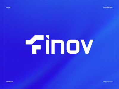 Finov app logo brand identity branding digital logo fine fintech logo logo design minimalist modern logo tech tech logo typography