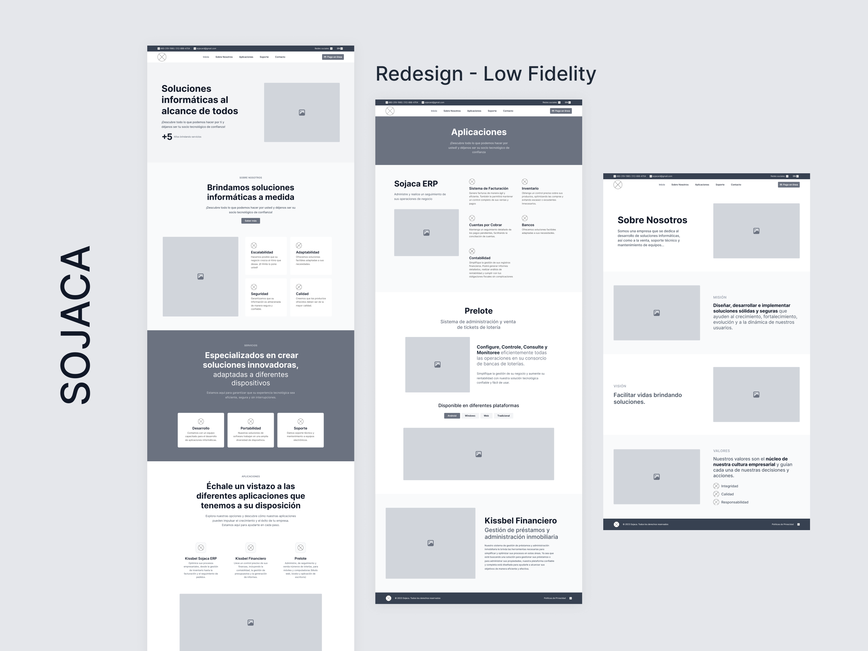 Sojaca - Webpage Redesign Wireframes design redesign ui ux wireframes