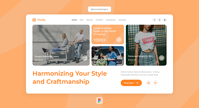 Thrifty👗👖👕🩳 - Ecommerce Website bento bentodesign clothingstore color design ecommerce figma thrift ui uidesign uiux webdesign website