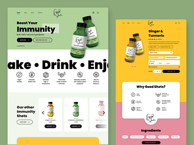 Health Drink Website UI design health drink ui website