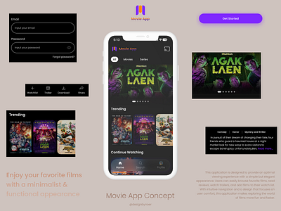 Movie App Concept app movie design figma mobileapp movie app ui uidesign uiux